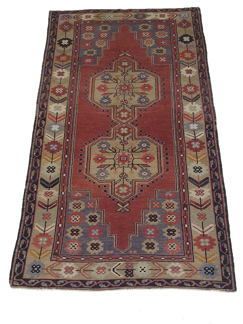 Pacific Anatolian 42016 Red Charcoal Traditional Hand Knotted Rug