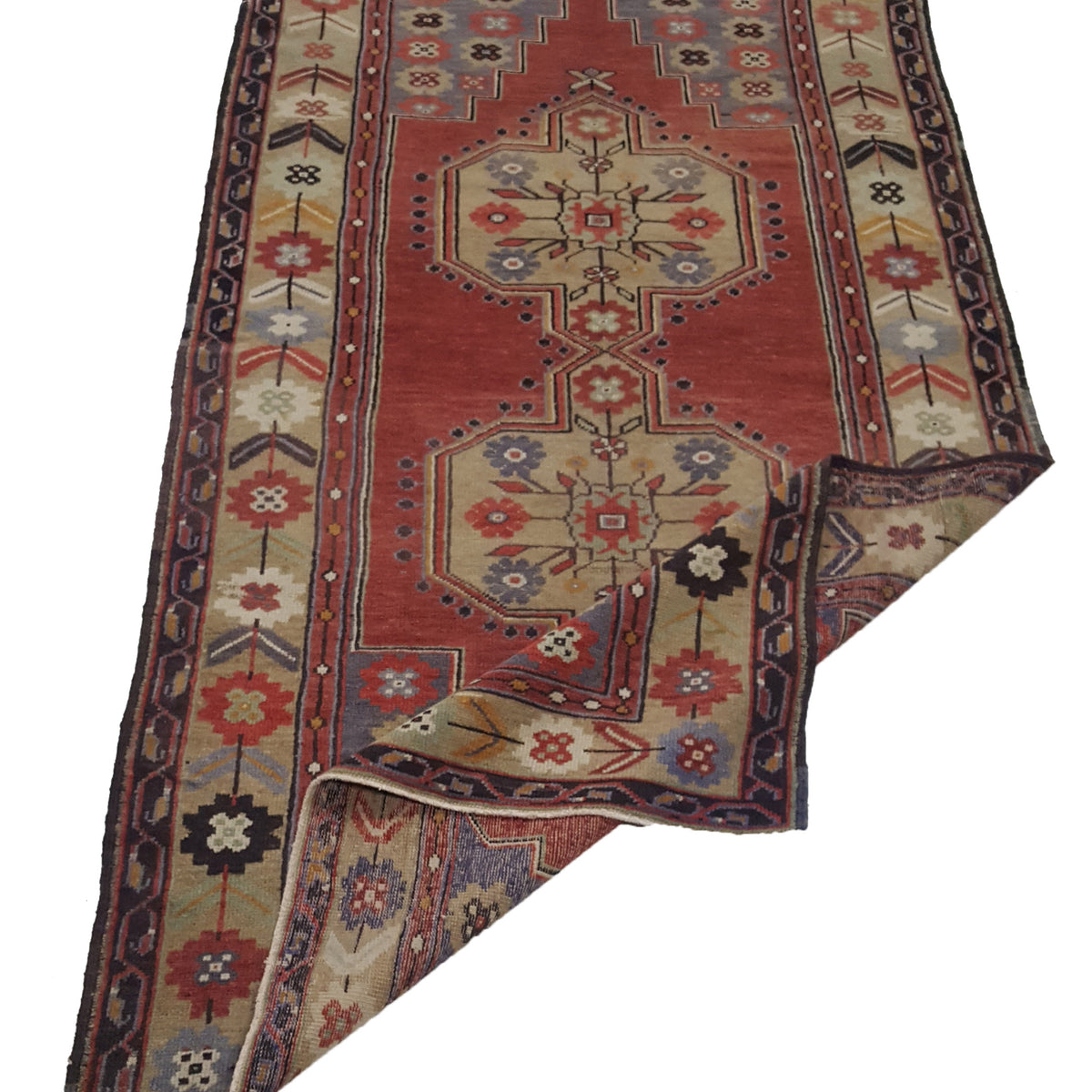 Pacific Anatolian 42016 Red Charcoal Traditional Hand Knotted Rug