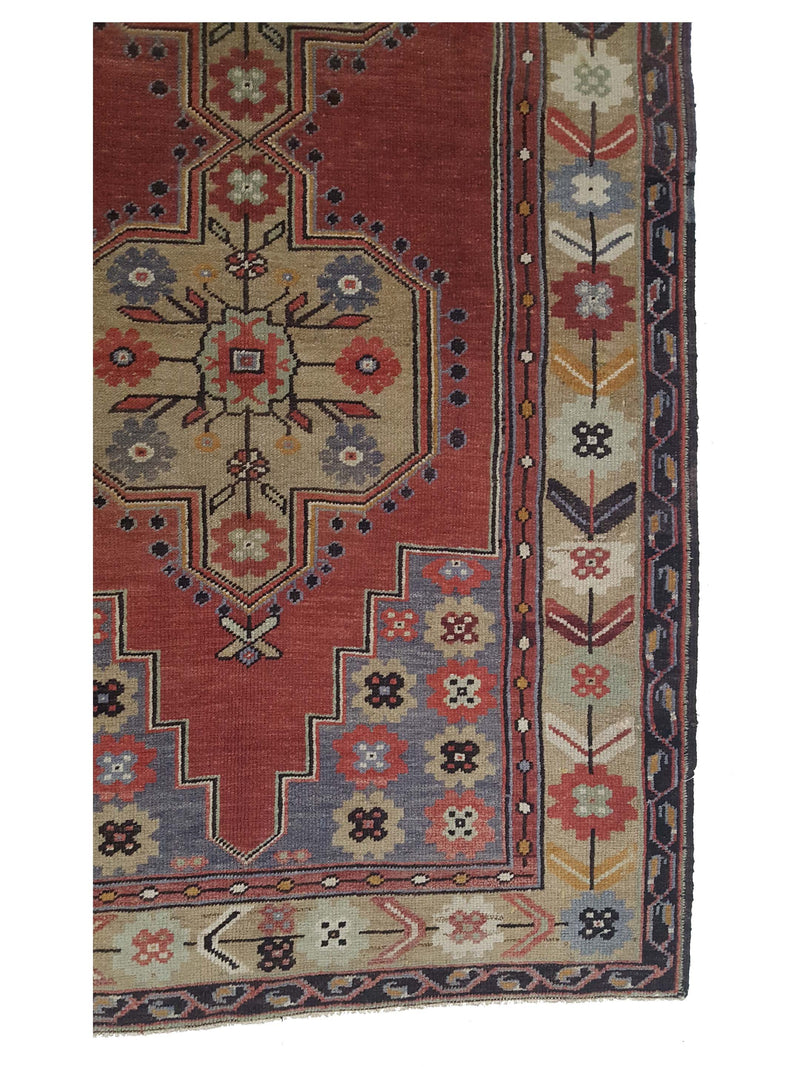 Pacific Anatolian 42016 Red Charcoal Traditional Hand Knotted Rug
