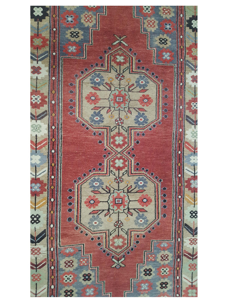 Pacific Anatolian 42016 Red Charcoal Traditional Hand Knotted Rug