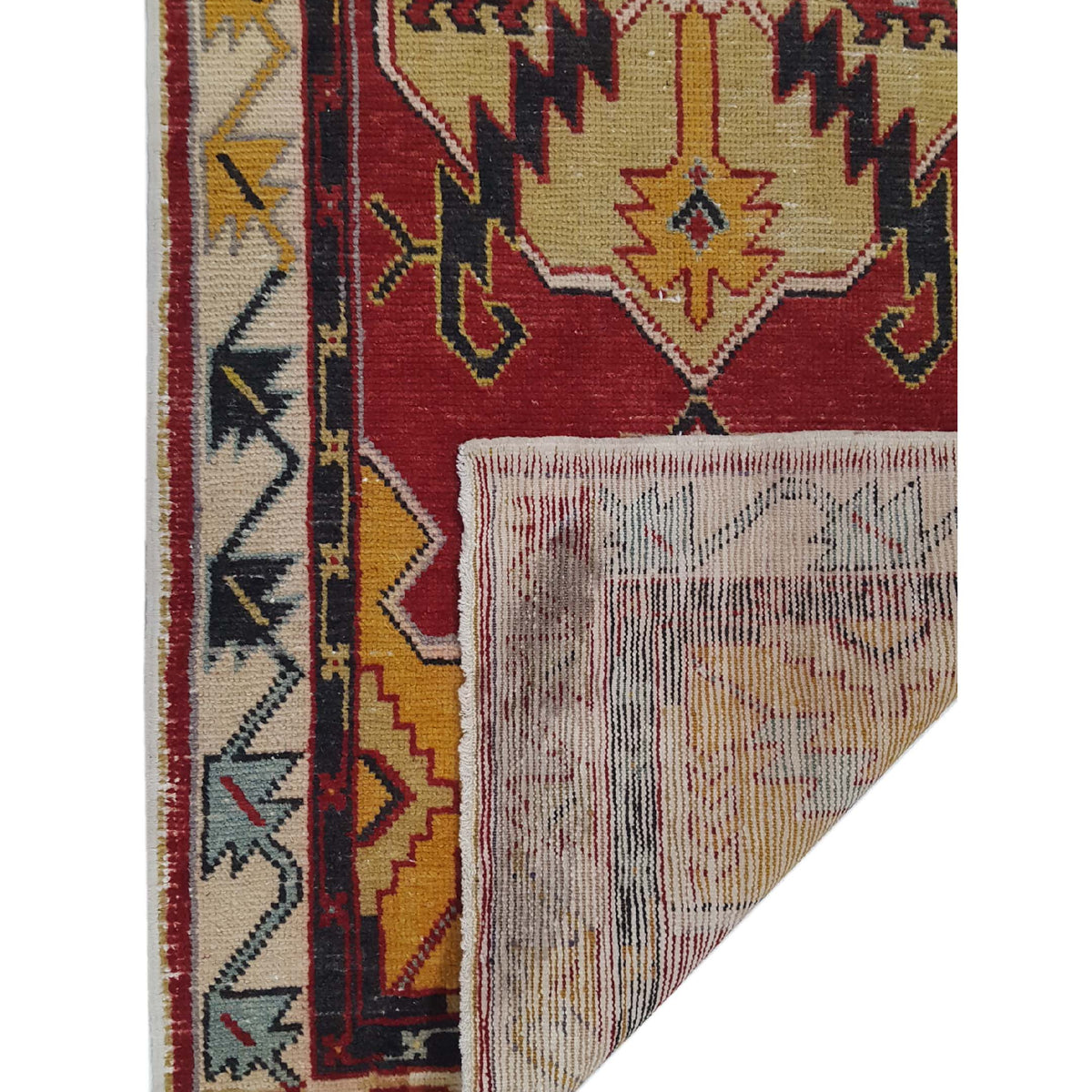 Pacific Anatolian 42019 Red Yellow Traditional Hand Knotted Rug