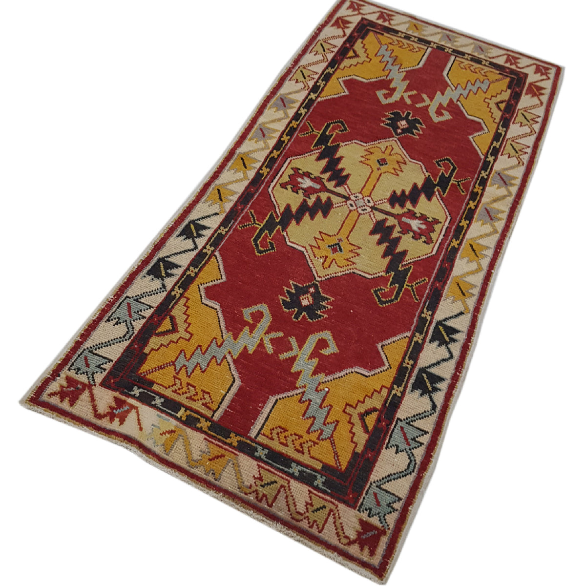 Pacific Anatolian 42019 Red Yellow Traditional Hand Knotted Rug