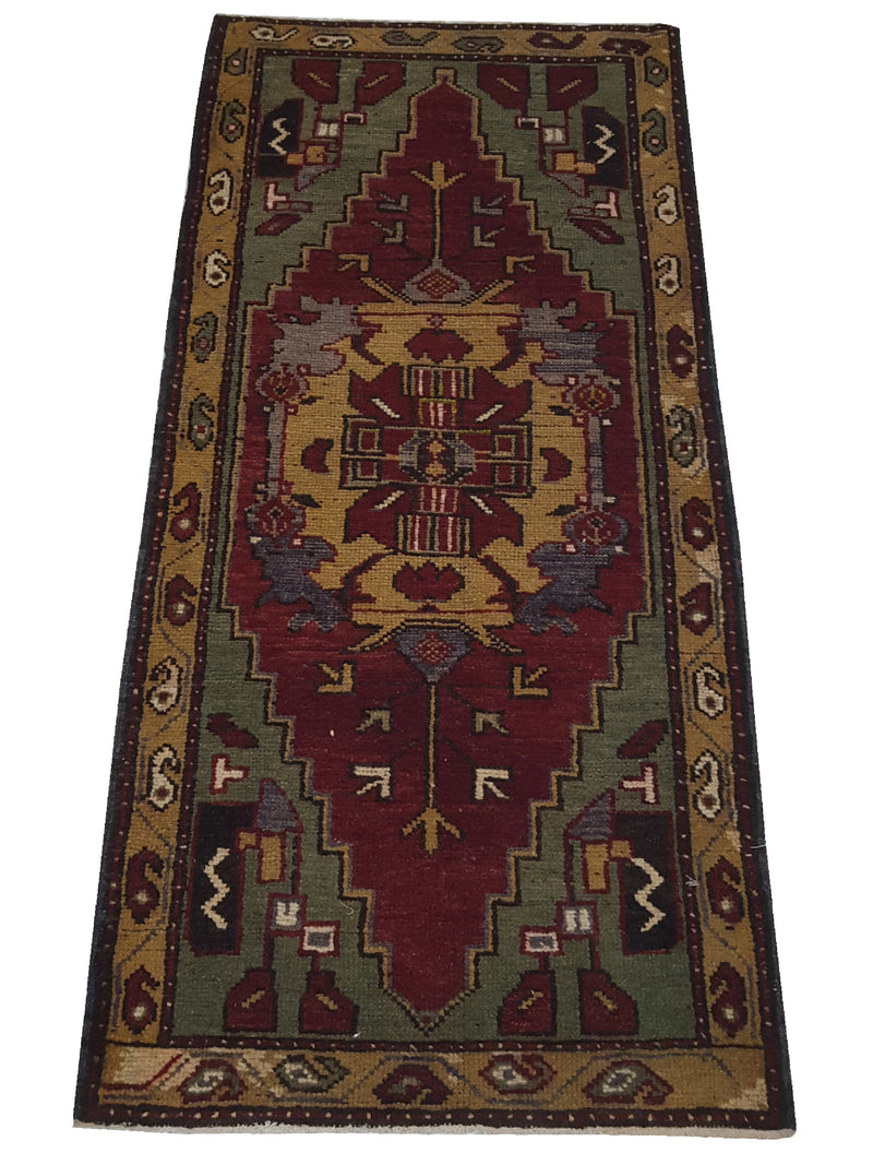 Pacific Anatolian 42020 Burgundy Black Traditional Hand Knotted Rug