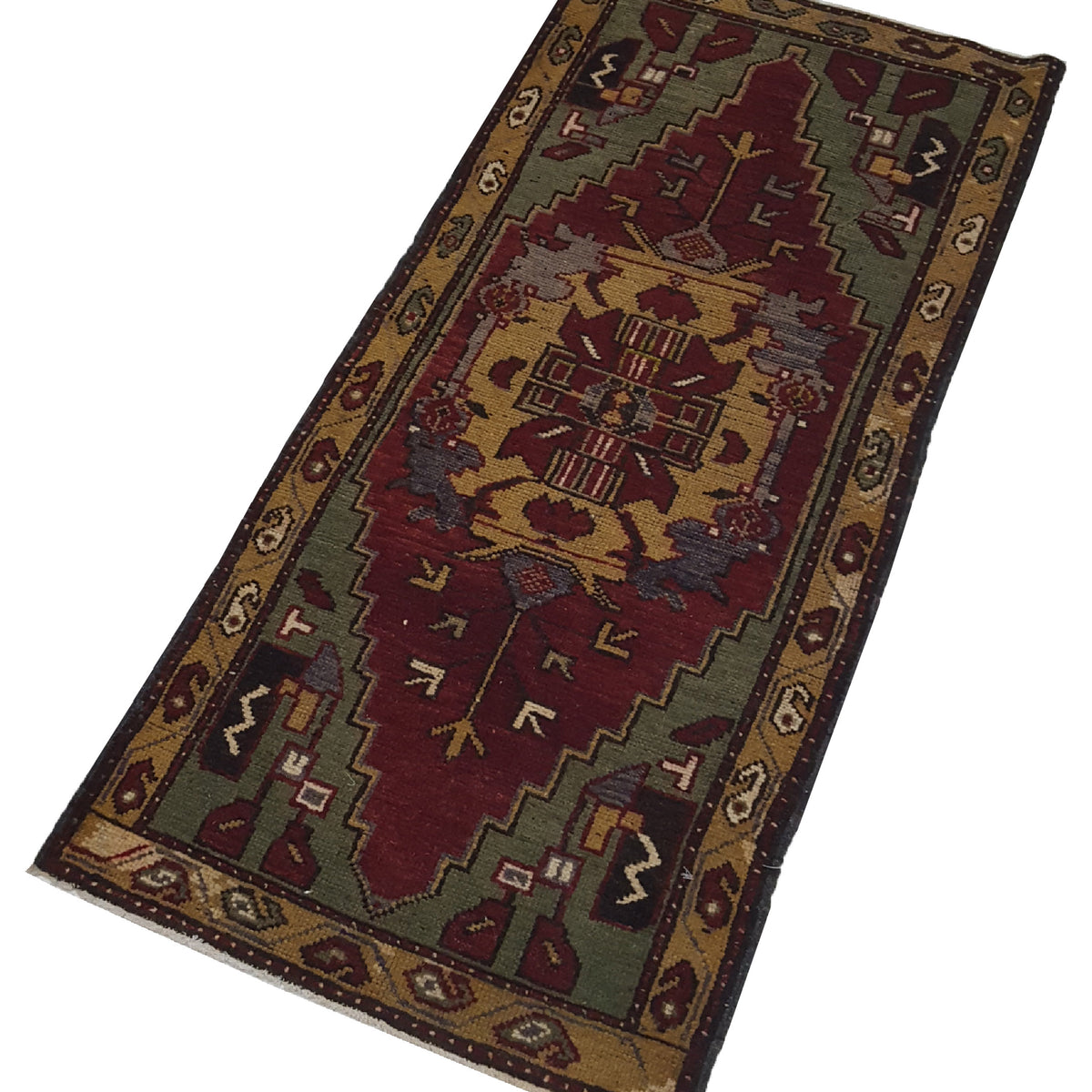 Pacific Anatolian 42020 Burgundy Black Traditional Hand Knotted Rug