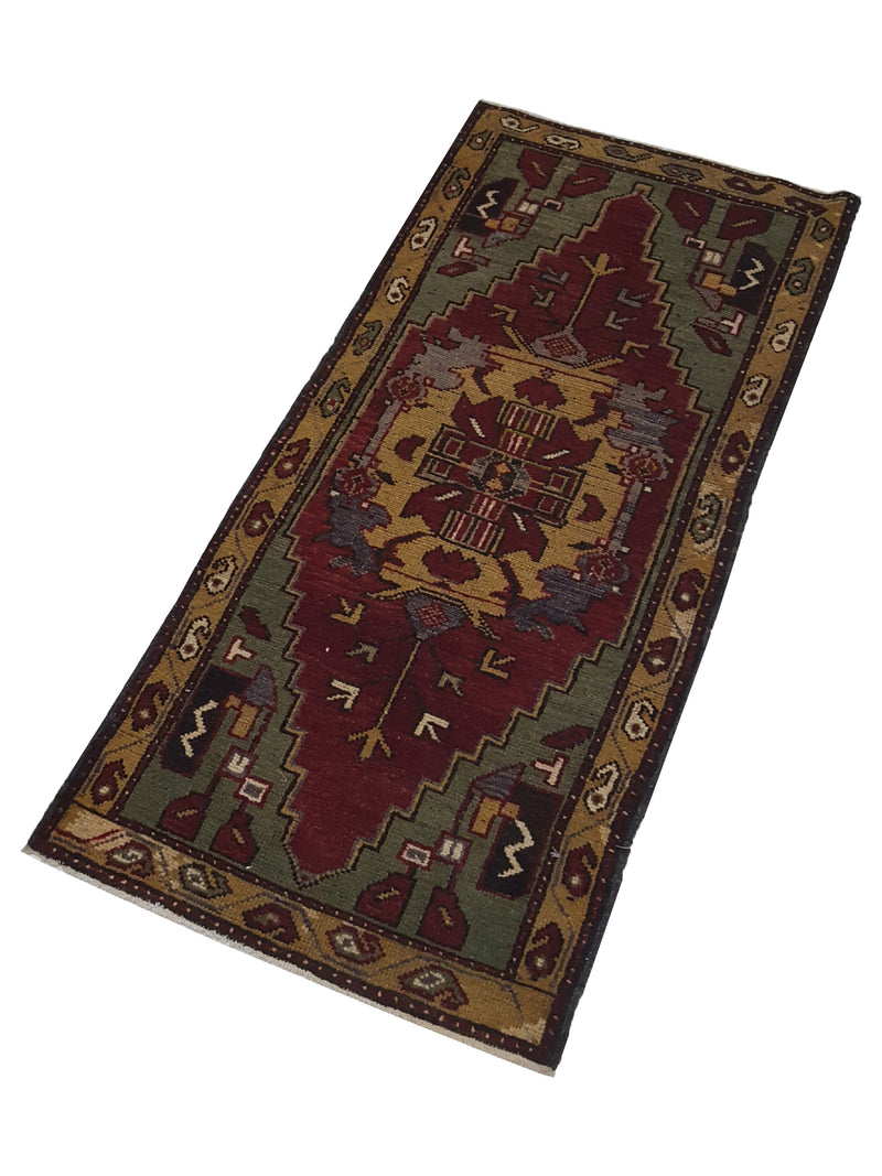 Pacific Anatolian 42020 Burgundy Black Traditional Hand Knotted Rug