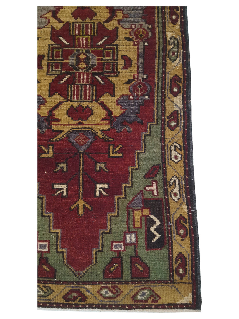 Pacific Anatolian 42020 Burgundy Black Traditional Hand Knotted Rug