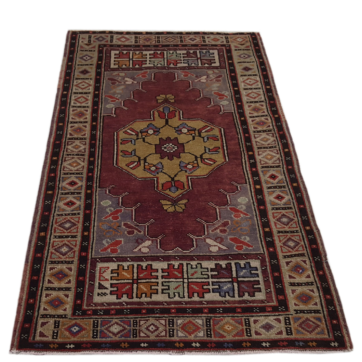 Pacific Anatolian 42030 Burgundy Multi Traditional Hand Knotted Rug