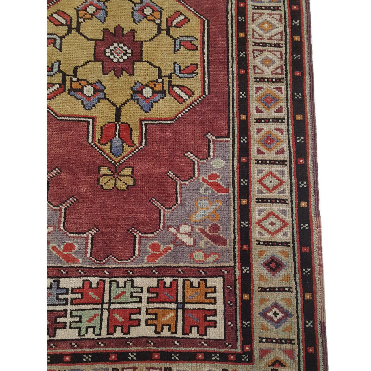 Pacific Anatolian 42030 Burgundy Multi Traditional Hand Knotted Rug