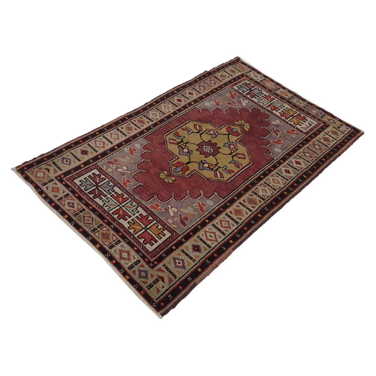 Pacific Anatolian 42030 Burgundy Multi Traditional Hand Knotted Rug
