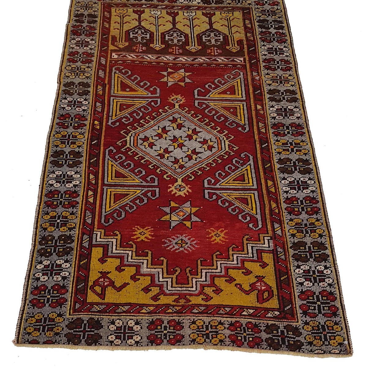 Pacific Anatolian 42031 Red Blue Traditional Hand Knotted Rug
