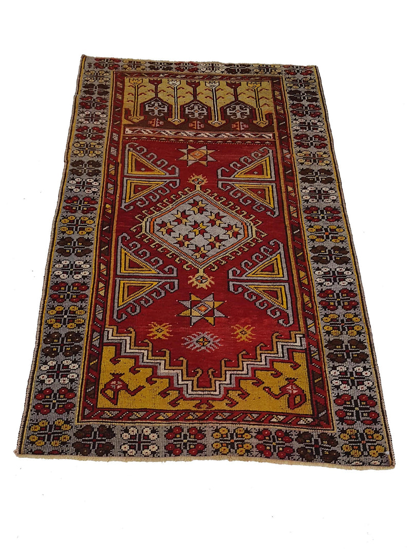 Pacific Anatolian 42031 Red Blue Traditional Hand Knotted Rug