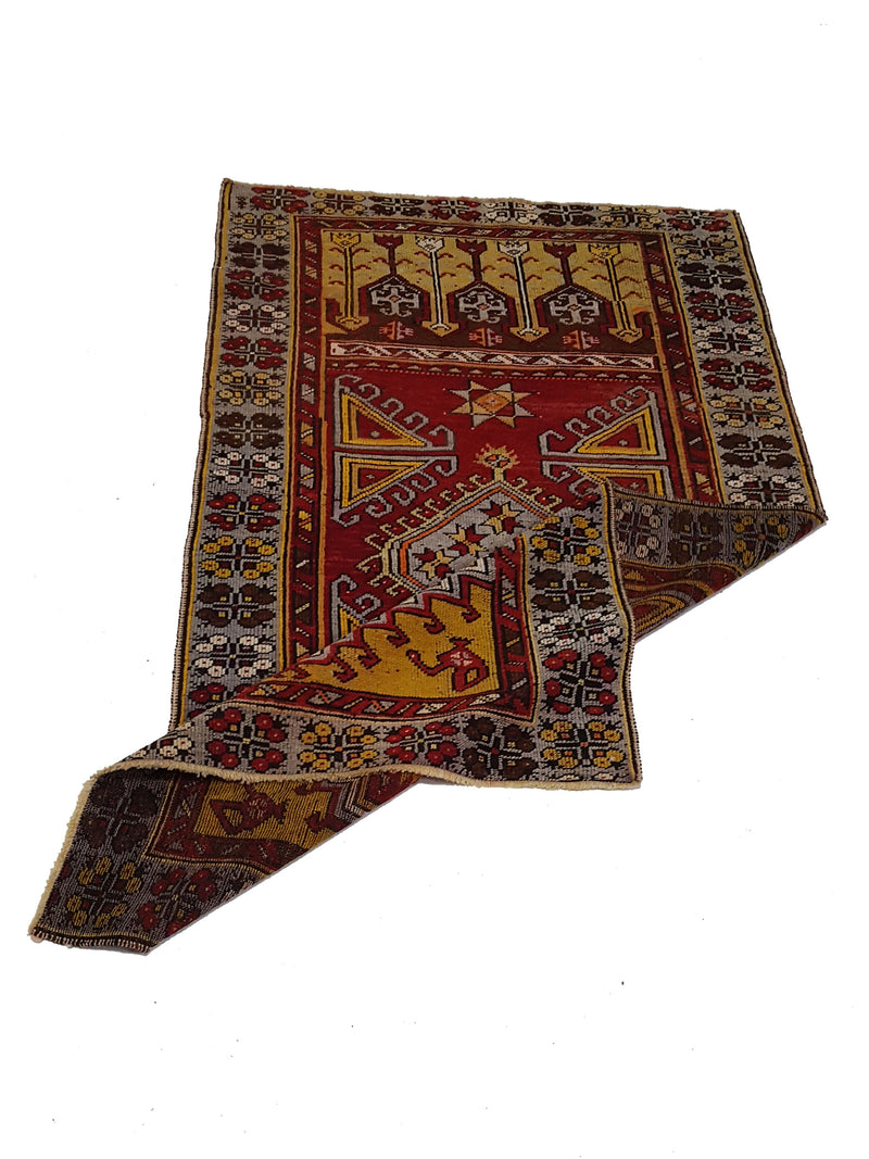 Pacific Anatolian 42031 Red Blue Traditional Hand Knotted Rug