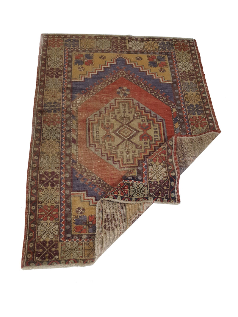 Pacific Anatolian 42044 Orange Multi Traditional Hand Knotted Rug