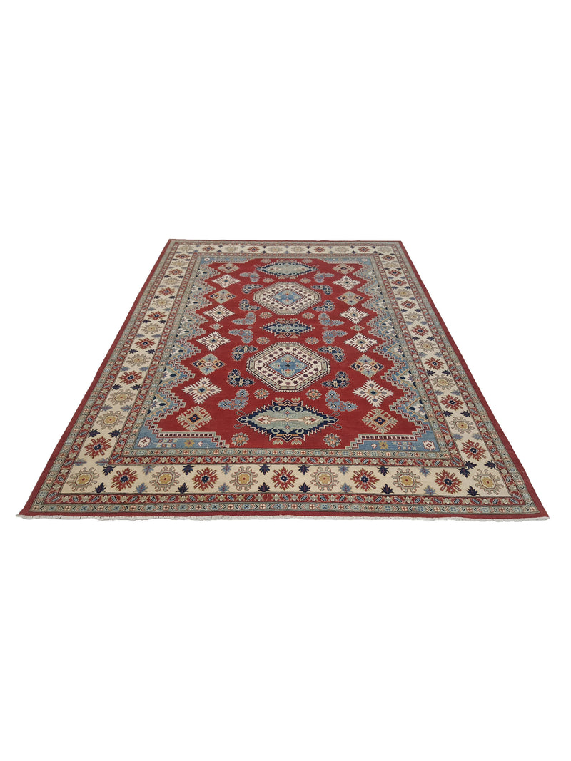 Pacific Kazak 42054 Red Ivory Traditional Hand Knotted Rug