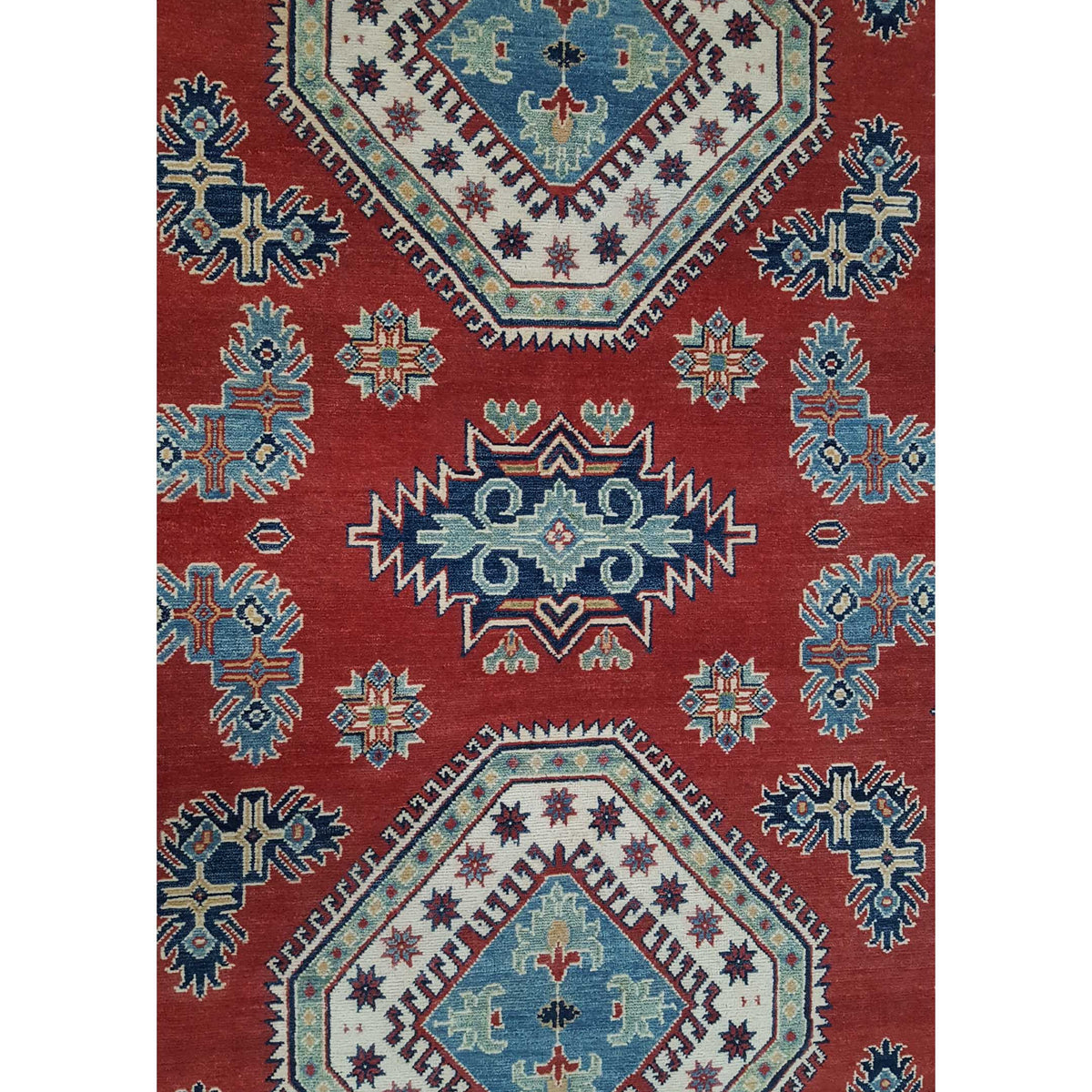 Pacific Kazak 42054 Red Ivory Traditional Hand Knotted Rug
