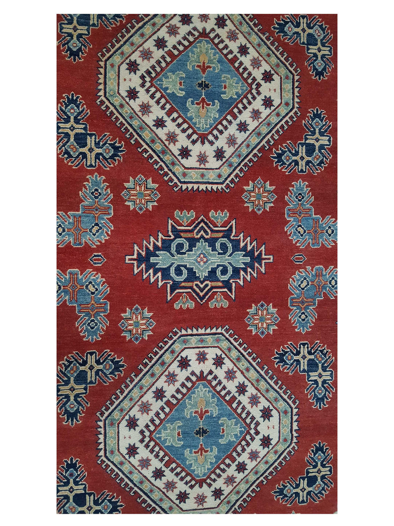 Pacific Kazak 42054 Red Ivory Traditional Hand Knotted Rug