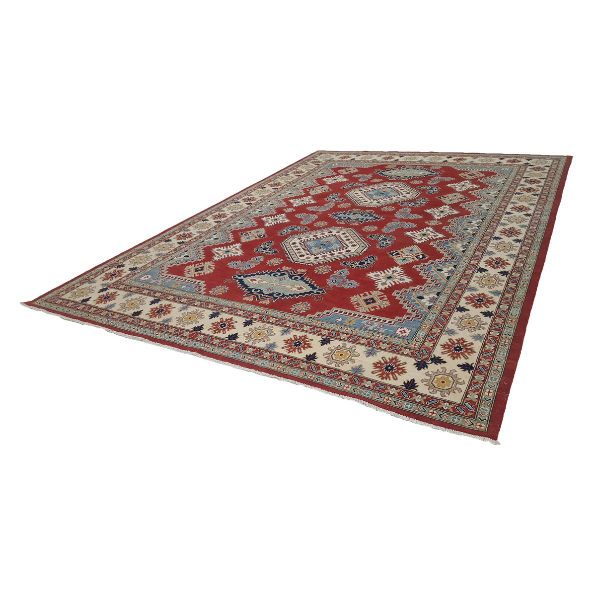 Pacific Kazak 42054 Red Ivory Traditional Hand Knotted Rug