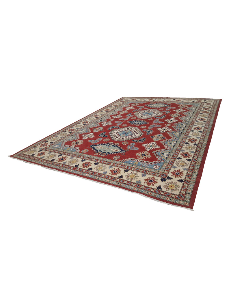 Pacific Kazak 42054 Red Ivory Traditional Hand Knotted Rug