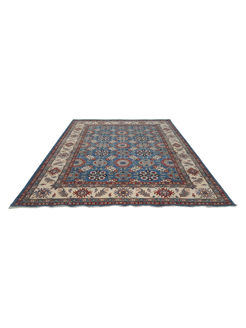 Pacific Kazak 42057 Lt.Blue Ivory Traditional Hand Knotted Rug