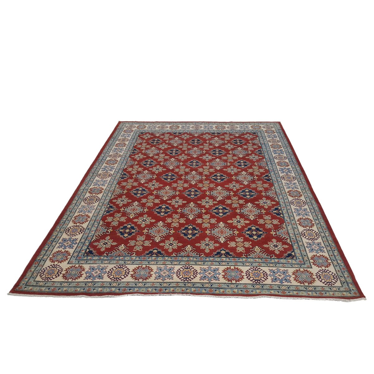 Pacific Kazak 42059 Red Ivory Traditional Hand Knotted Rug