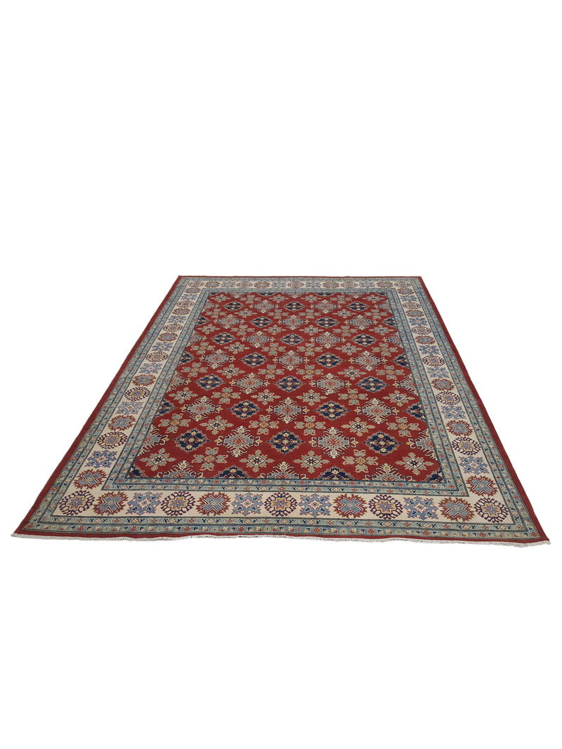Pacific Kazak 42059 Red Ivory Traditional Hand Knotted Rug
