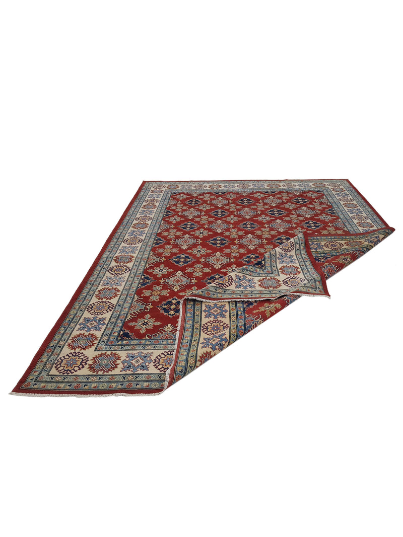 Pacific Kazak 42059 Red Ivory Traditional Hand Knotted Rug