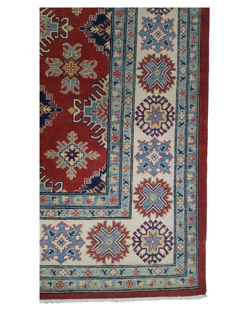 Pacific Kazak 42059 Red Ivory Traditional Hand Knotted Rug