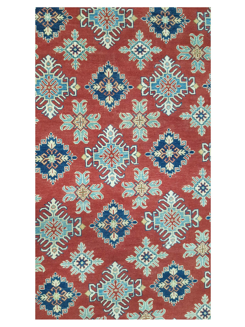 Pacific Kazak 42059 Red Ivory Traditional Hand Knotted Rug