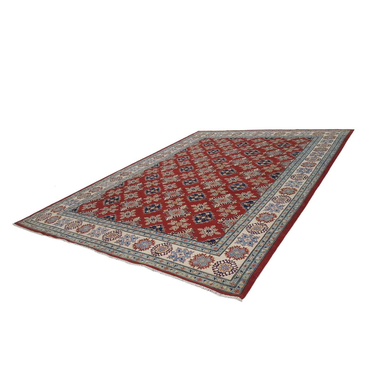 Pacific Kazak 42059 Red Ivory Traditional Hand Knotted Rug
