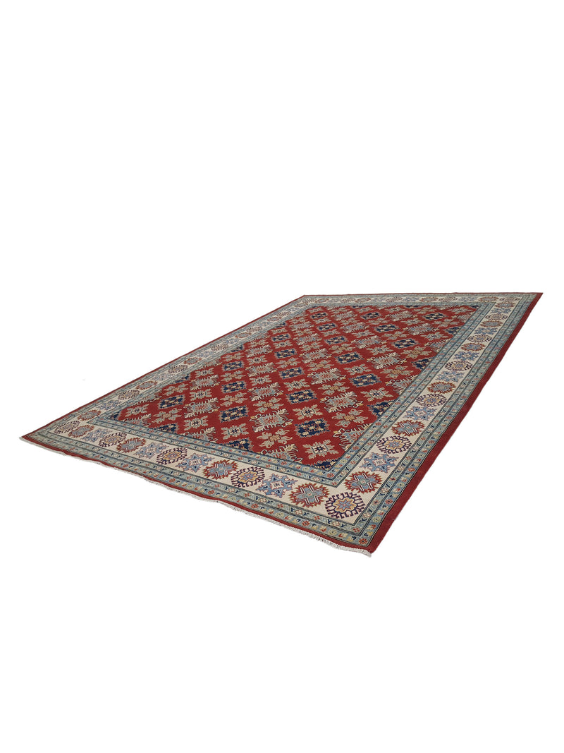 Pacific Kazak 42059 Red Ivory Traditional Hand Knotted Rug