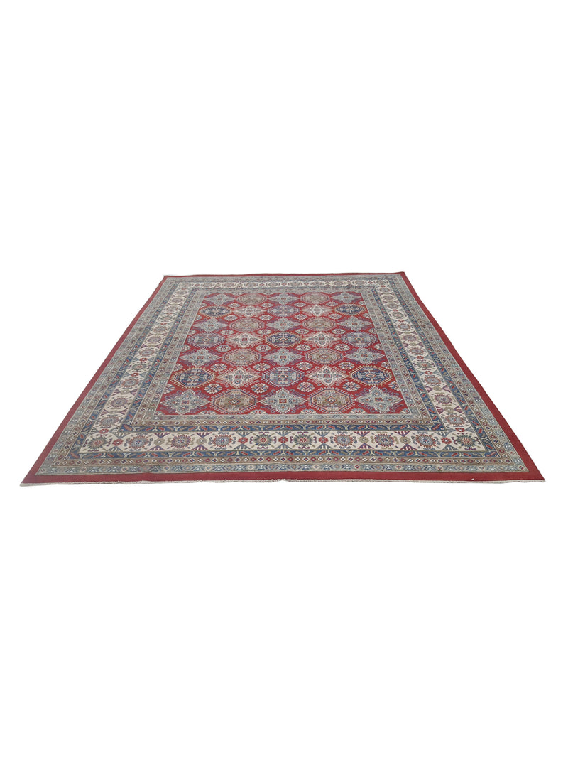 Pacific Kazak 42062 Red Ivory Traditional Hand Knotted Rug