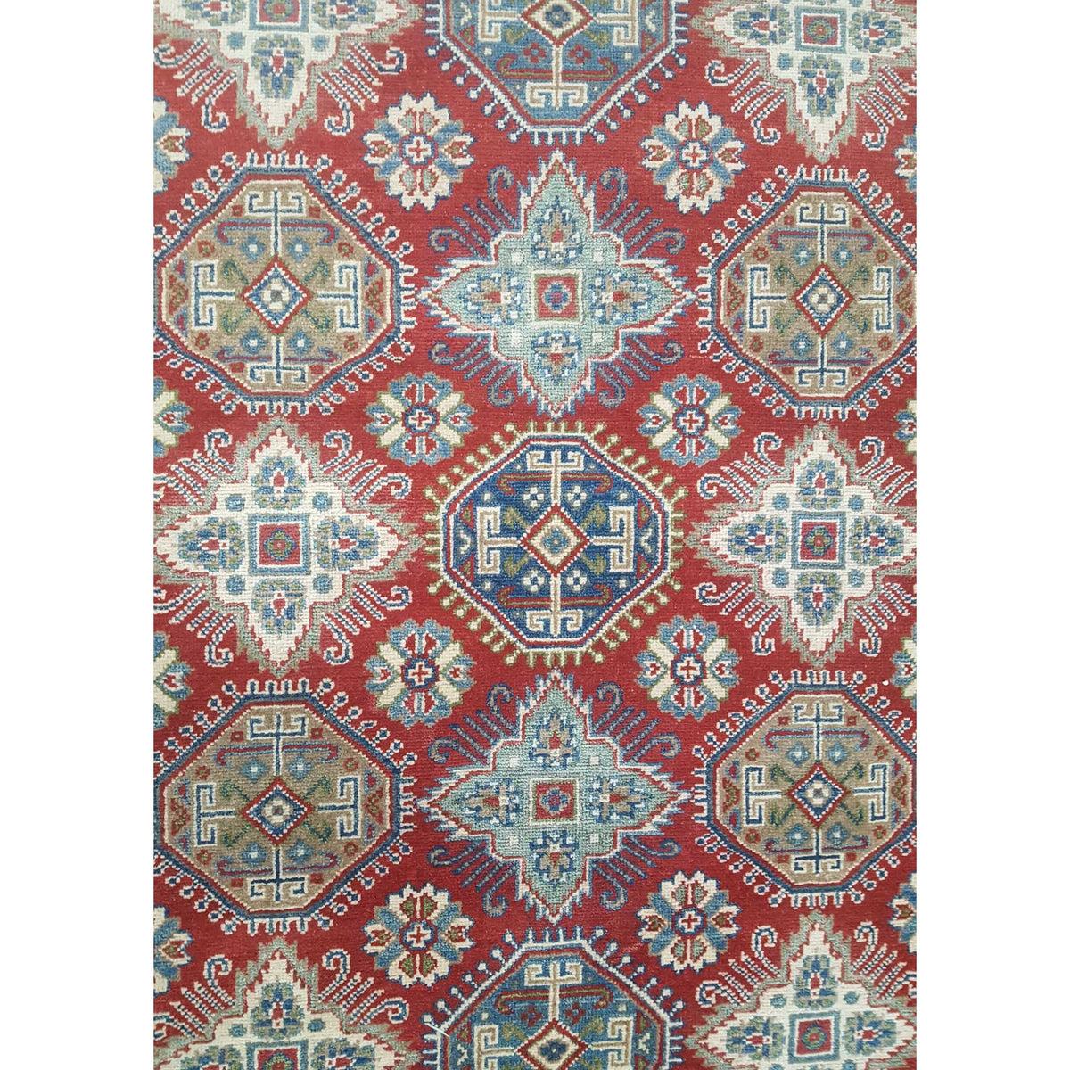 Pacific Kazak 42062 Red Ivory Traditional Hand Knotted Rug