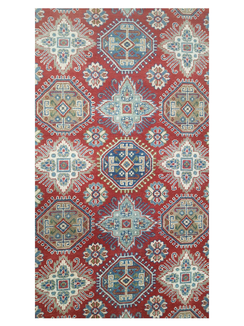 Pacific Kazak 42062 Red Ivory Traditional Hand Knotted Rug