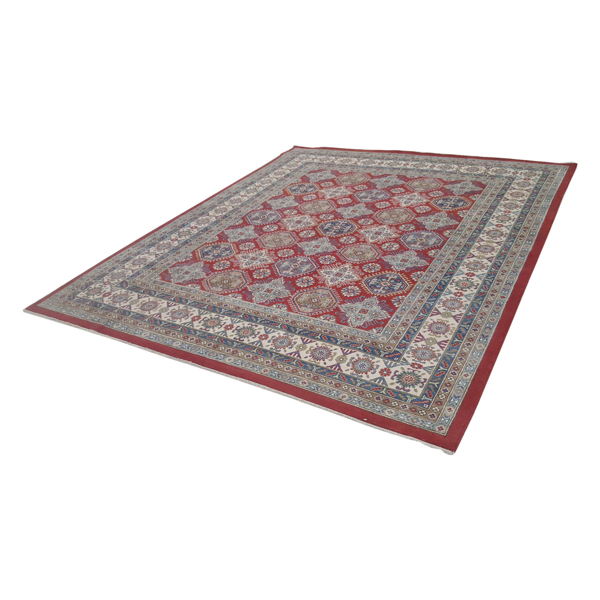 Pacific Kazak 42062 Red Ivory Traditional Hand Knotted Rug