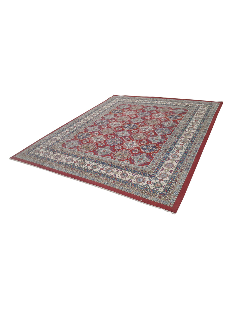 Pacific Kazak 42062 Red Ivory Traditional Hand Knotted Rug