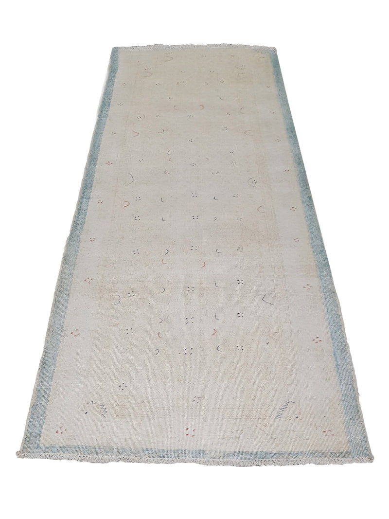 Pacific Vintage 42102 Ivory Blue Vintage Hand Knotted Rug