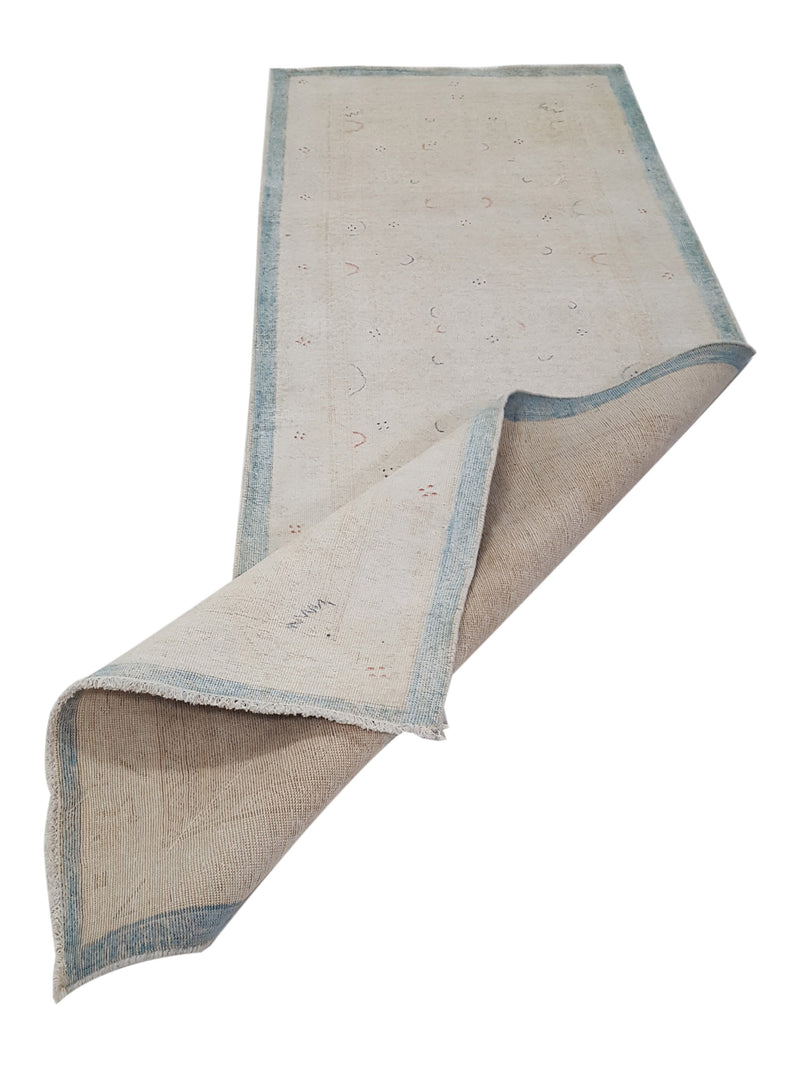 Pacific Vintage 42102 Ivory Blue Vintage Hand Knotted Rug