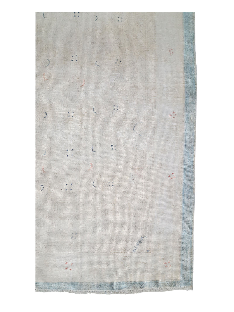Pacific Vintage 42102 Ivory Blue Vintage Hand Knotted Rug