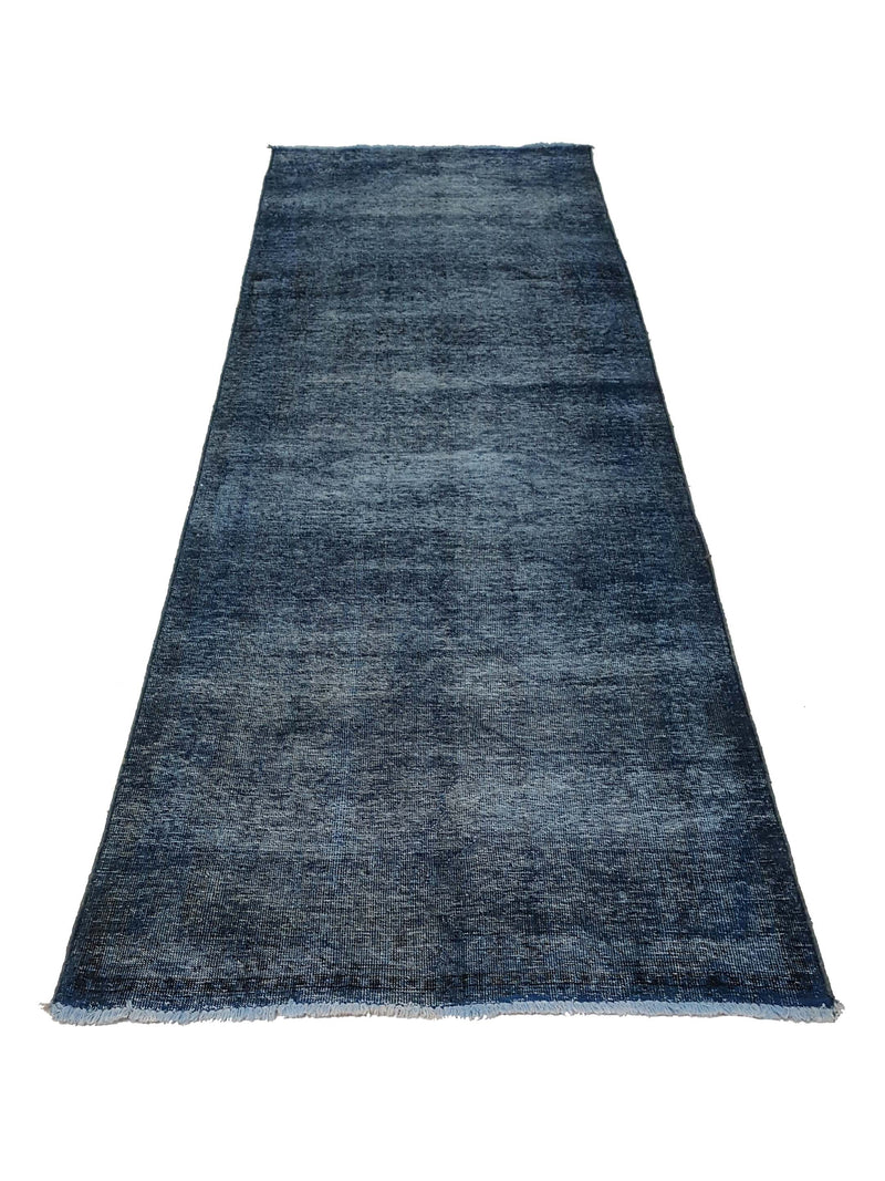 Pacific Overdyed 42103 Blue Blue Transitional Hand Knotted Rug