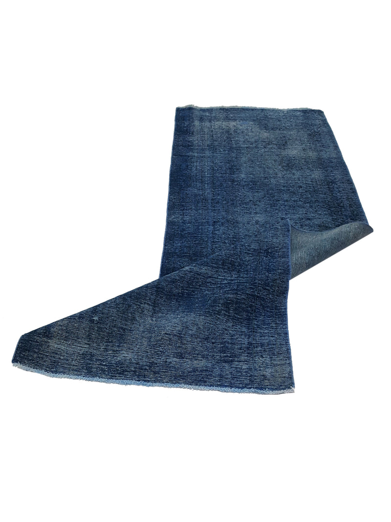 Pacific Overdyed 42105 Blue Blue Transitional Hand Knotted Rug