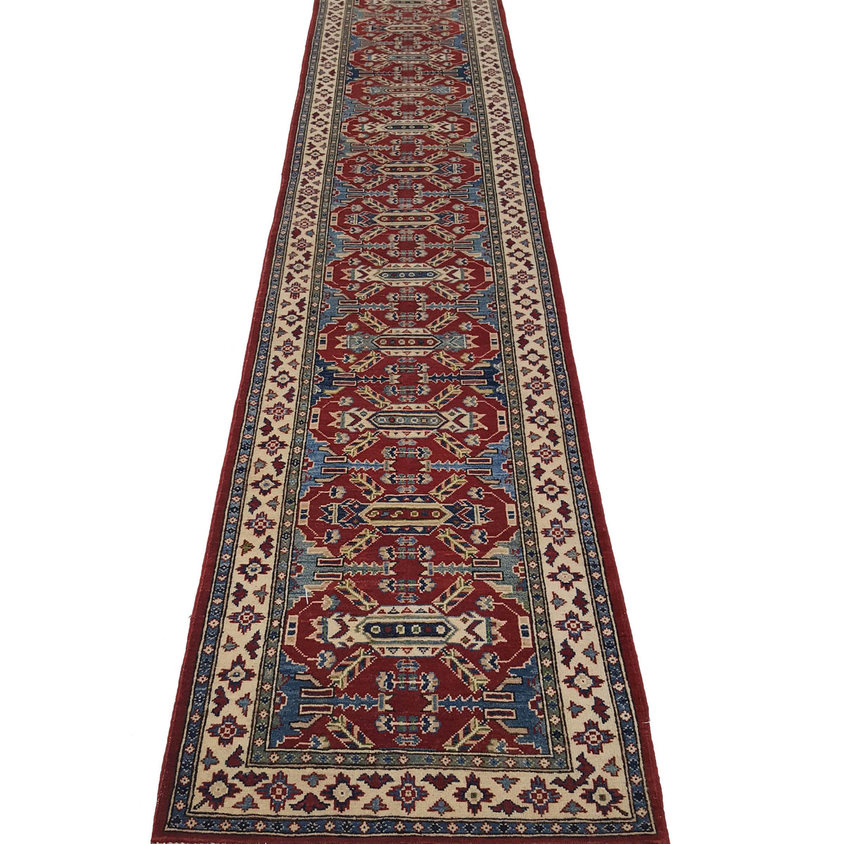Pacific Kazak 42122 Red Ivory Traditional Hand Knotted Rug