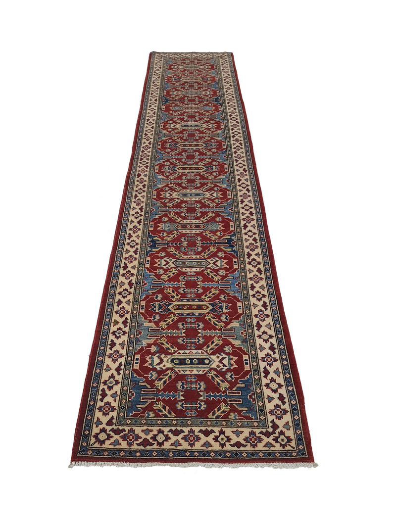 Pacific Kazak 42122 Red Ivory Traditional Hand Knotted Rug