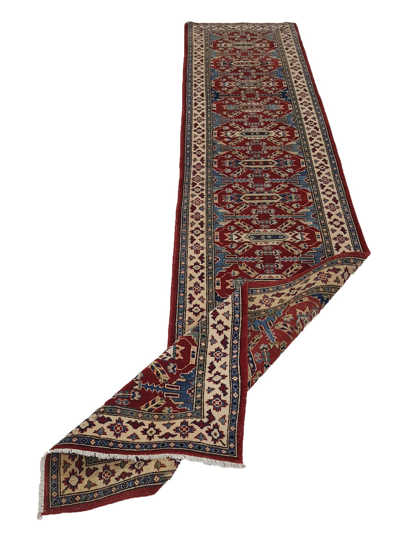 Pacific Kazak 42122 Red Ivory Traditional Hand Knotted Rug