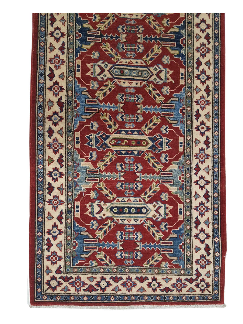 Pacific Kazak 42122 Red Ivory Traditional Hand Knotted Rug