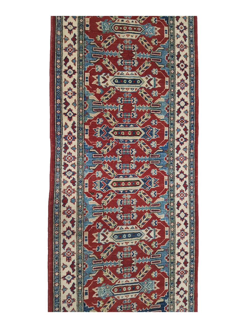 Pacific Kazak 42122 Red Ivory Traditional Hand Knotted Rug