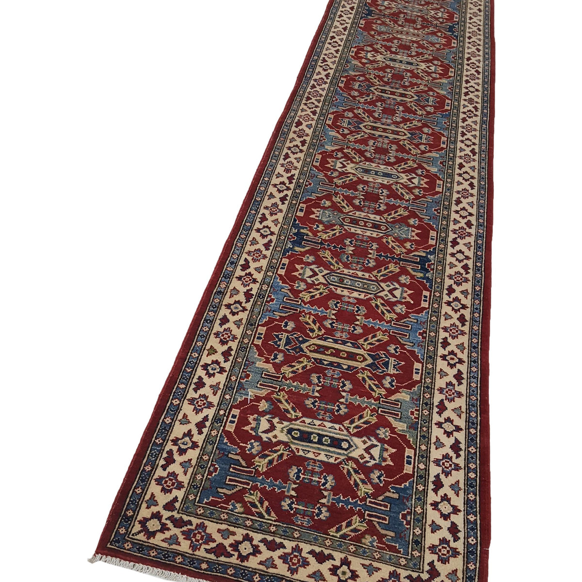 Pacific Kazak 42122 Red Ivory Traditional Hand Knotted Rug