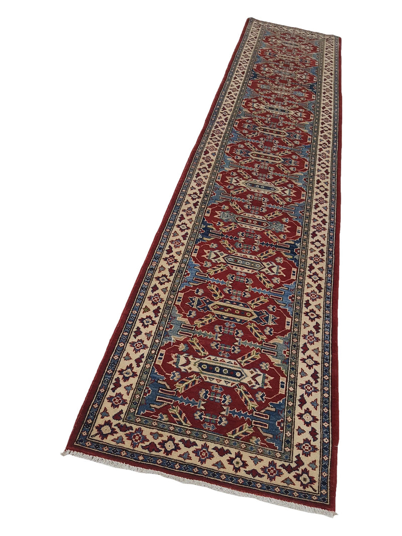 Pacific Kazak 42122 Red Ivory Traditional Hand Knotted Rug
