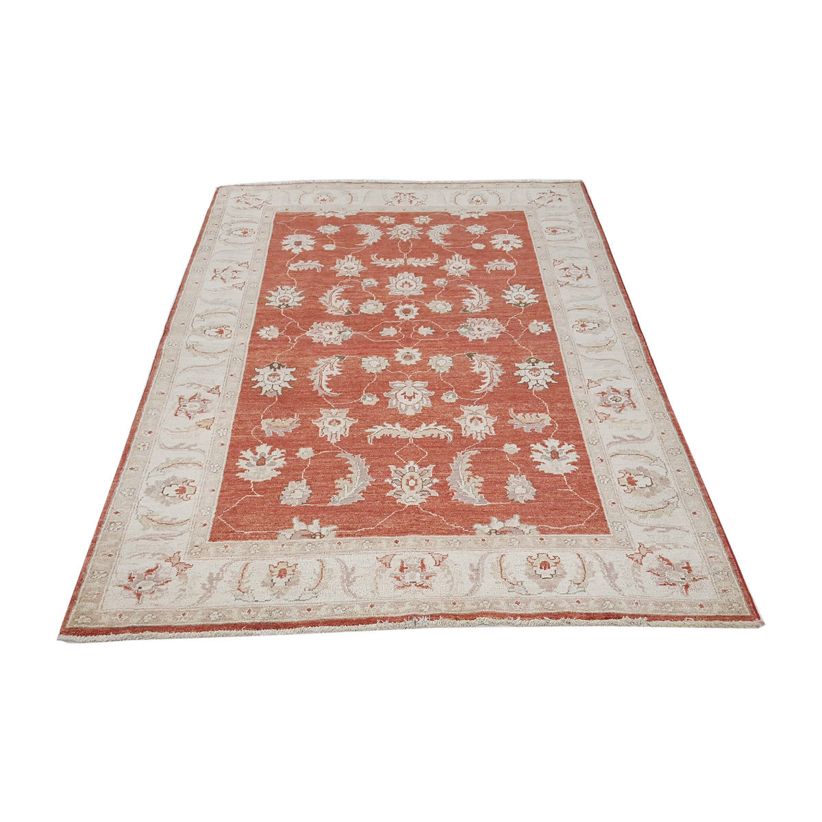 Pacific Ziegler 42126 Red Ivory Transitional Hand Knotted Rug