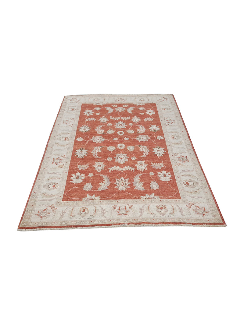 Pacific Ziegler 42126 Red Ivory Transitional Hand Knotted Rug