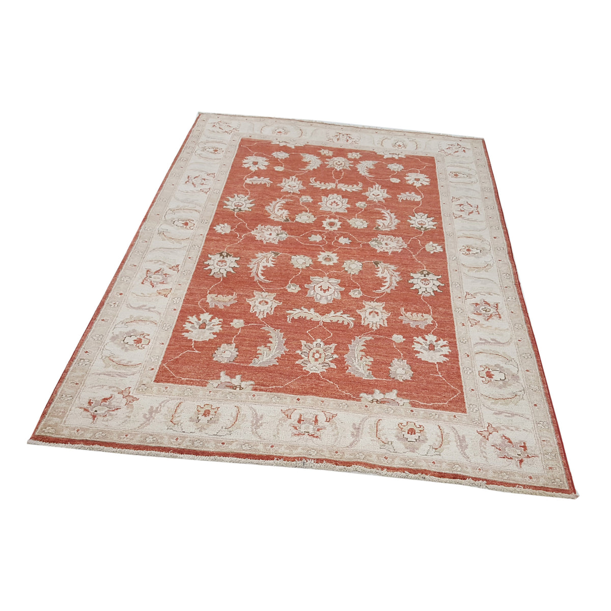 Pacific Ziegler 42126 Red Ivory Transitional Hand Knotted Rug